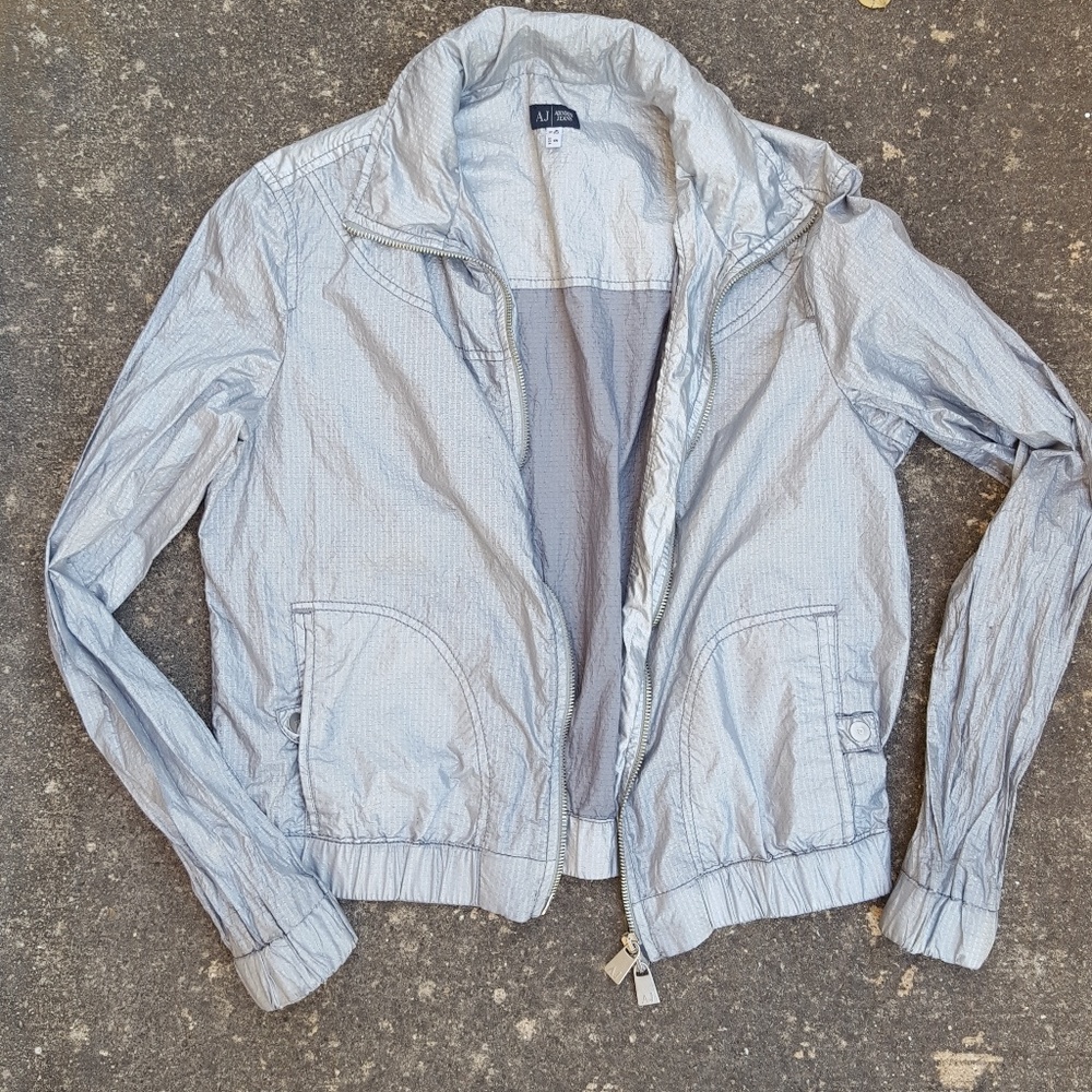 Armani Jeans Metallic Bomber Jacket